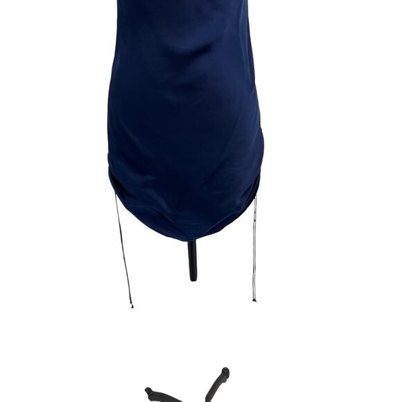 Aritzia Wilfred Only Ruched Slip Dress Mini Sleeveless Navy Blue Size XS - Picture 5 of 13